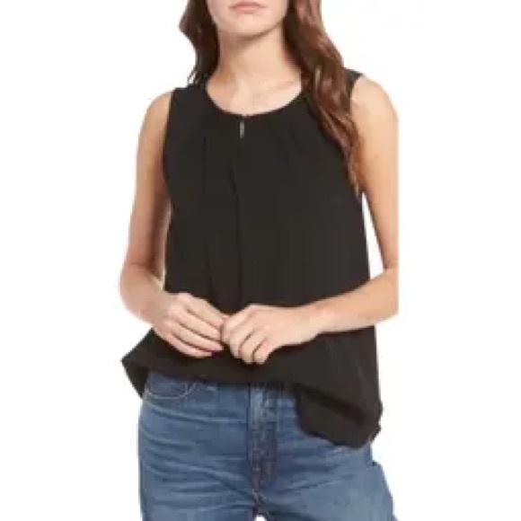 Madewell Tops - Madewell Memory Keyhole Black Tank Top